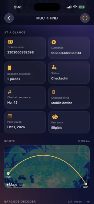 At a glance and route map